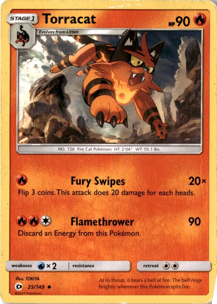 Torracat #25/149 - Sun & Moon - Pokemon - Uncommon - Moderately Played