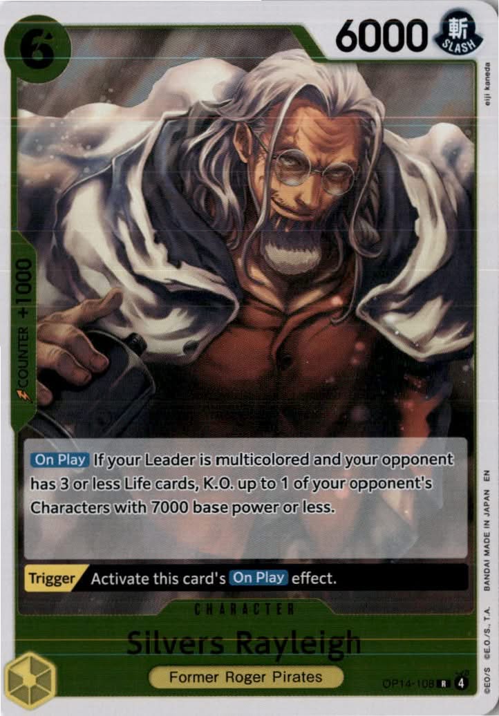 Silvers Rayleigh #OP14-108 - The Azure Sea's Seven - One Piece Card Game - Rare - Near Mint