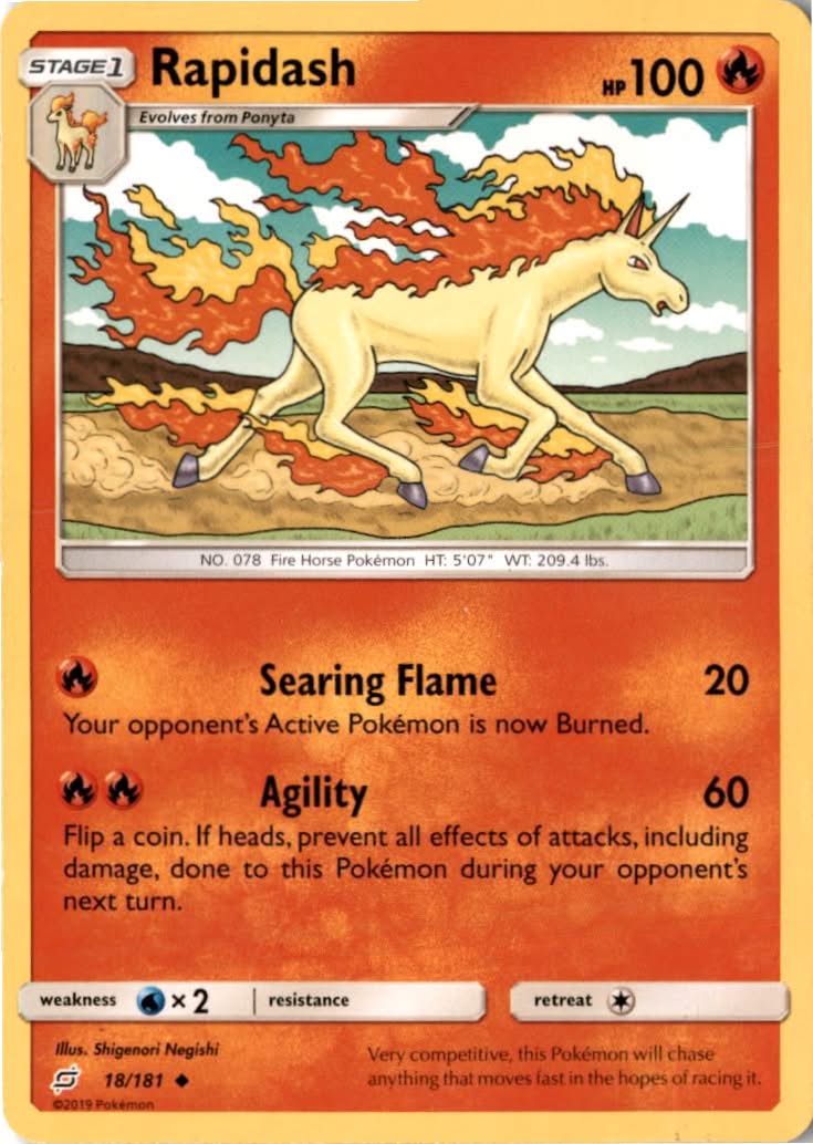 Rapidash #18/181 - Team Up - Pokemon - Uncommon - Lightly Played