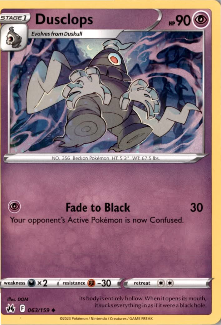 Dusclops #063/159 - Crown Zenith - Pokemon - Uncommon - Near Mint