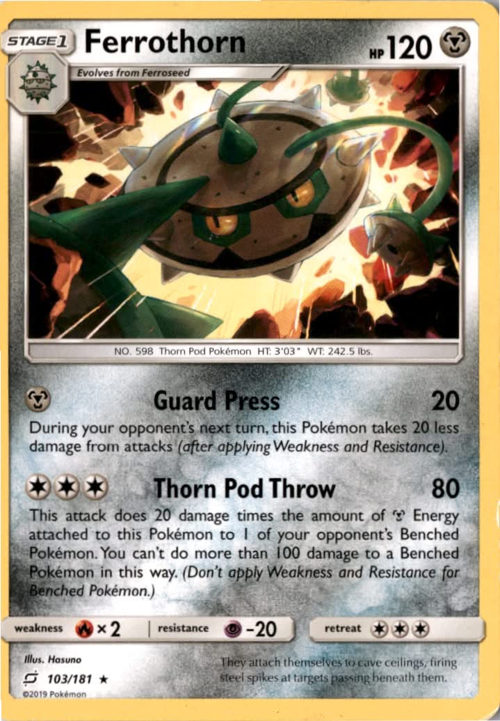 Ferrothorn #103/181 - Team Up - Pokemon - Rare - Near Mint