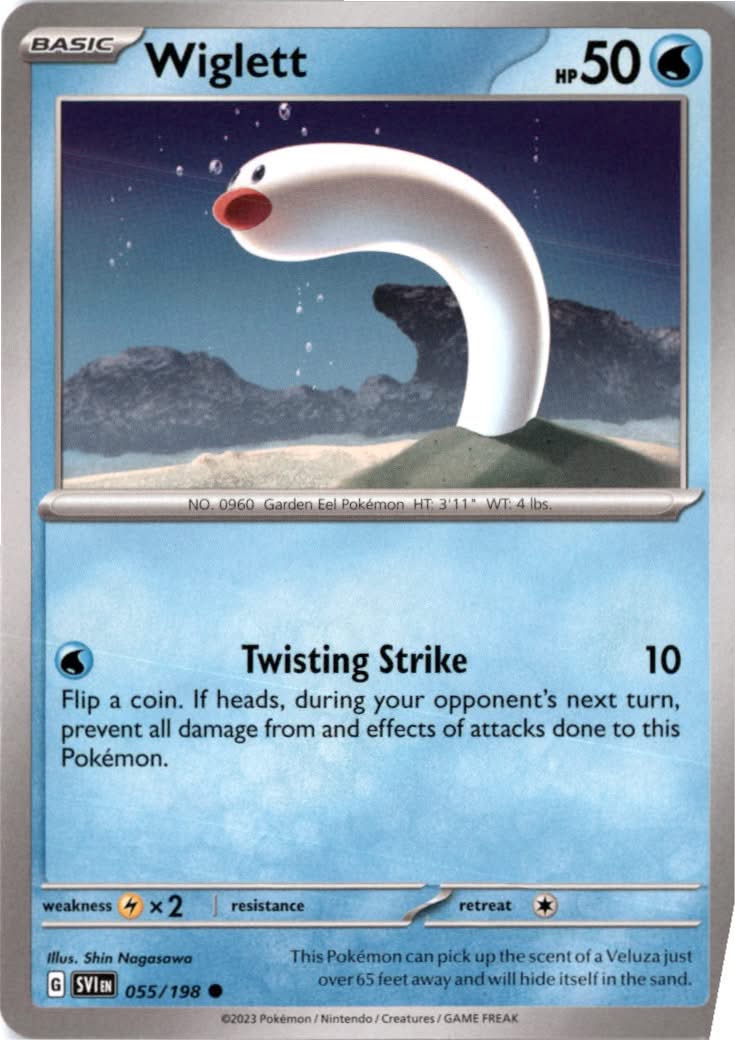 Wiglett #055/198 - Scarlet & Violet - Pokemon - Common - Near Mint