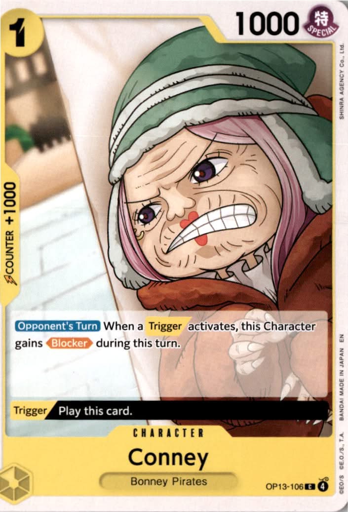 Conney #OP13-106 - Carrying On His Will - One Piece Card Game - Common - Near Mint