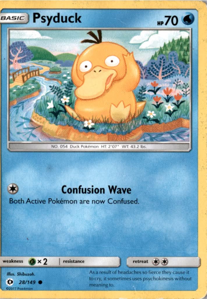 Psyduck #28/149 - Sun & Moon - Pokemon - Common - Moderately Played