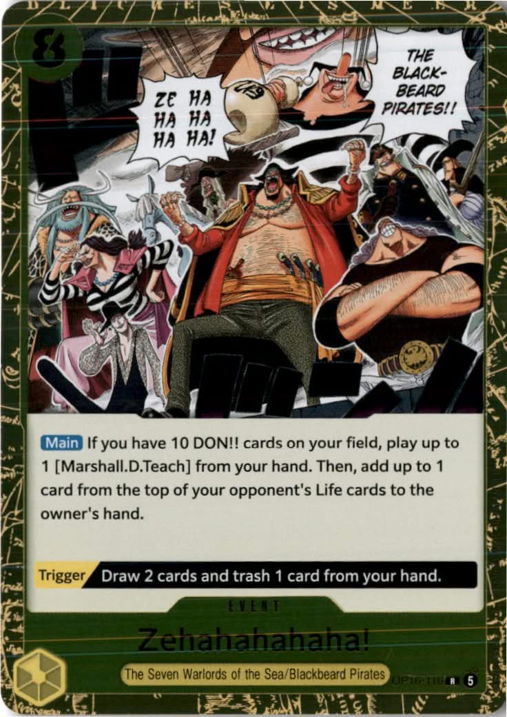 Zehahahahaha! #OP16-116 - The Time of Battle - One Piece Card Game - Rare - Near Mint