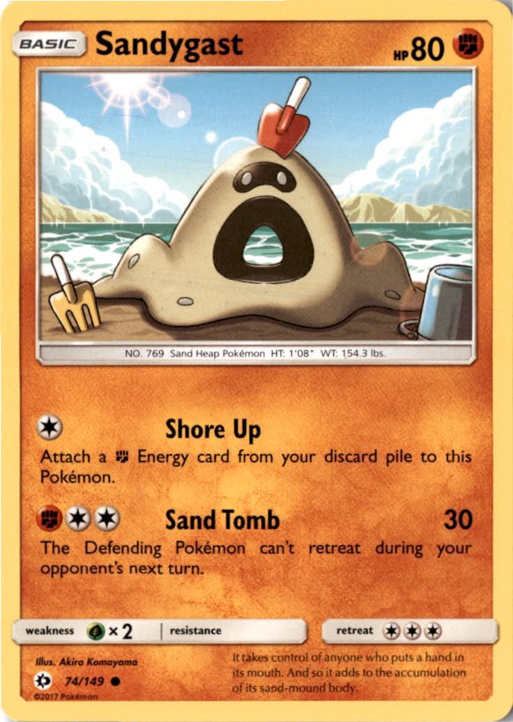 Sandygast #74/149 - Sun & Moon - Pokemon - Common - Near Mint
