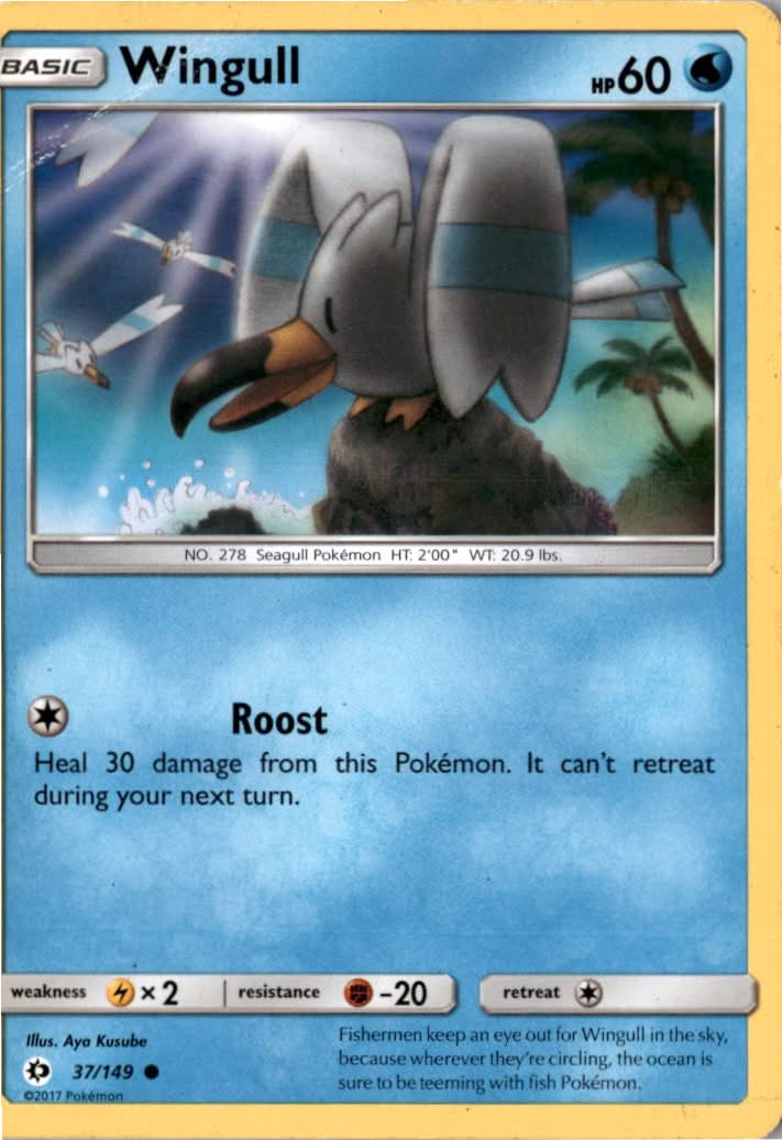 Wingull #37/149 - Sun & Moon - Pokemon - Common - Moderately Played