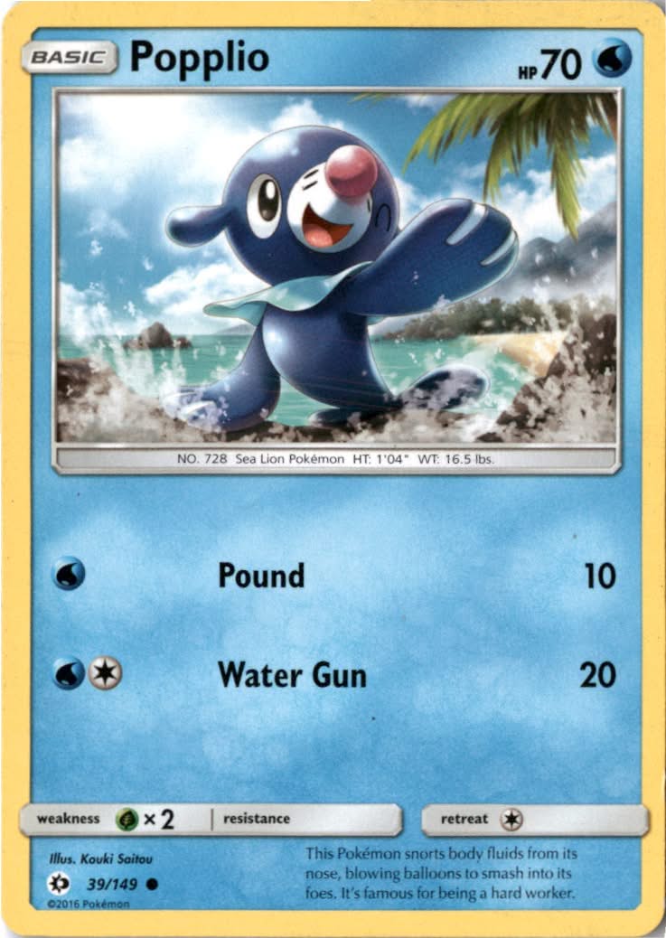 Popplio #039/149 - Miscellaneous Cards & Products - Pokemon - Promo - Lightly Played