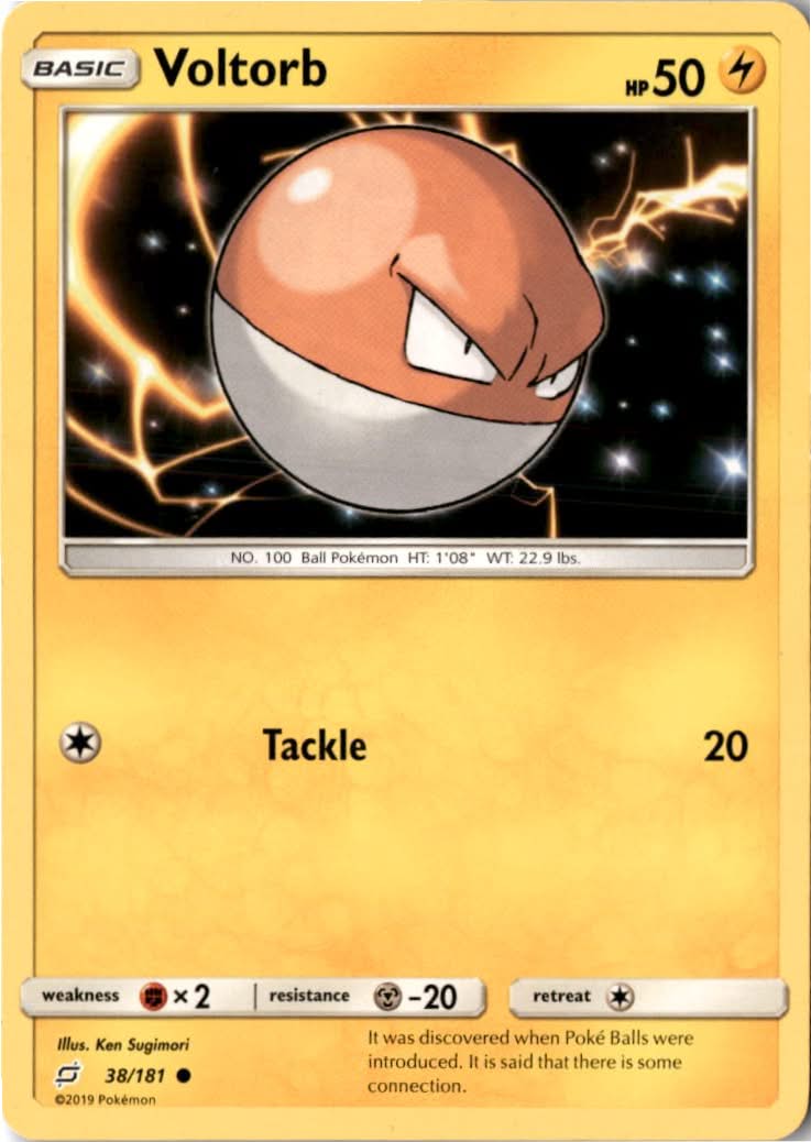 Voltorb #38/181 - Team Up - Pokemon - Common - Lightly Played