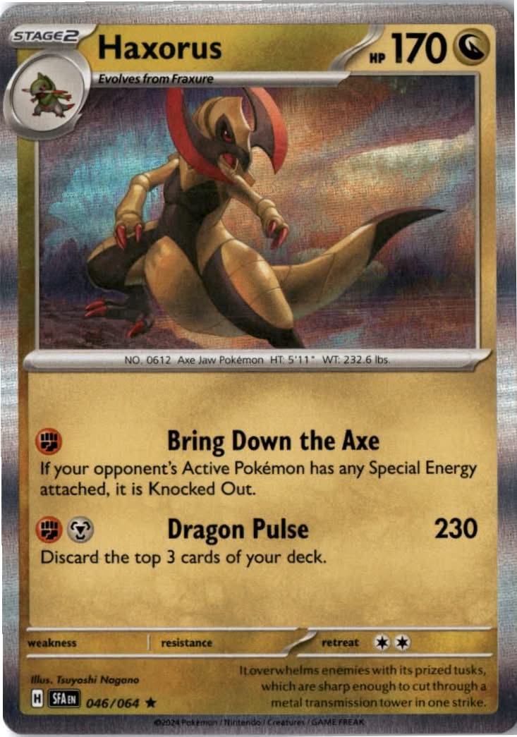 Haxorus #046/64 - Shrouded Fable - Pokemon - Rare - Near Mint