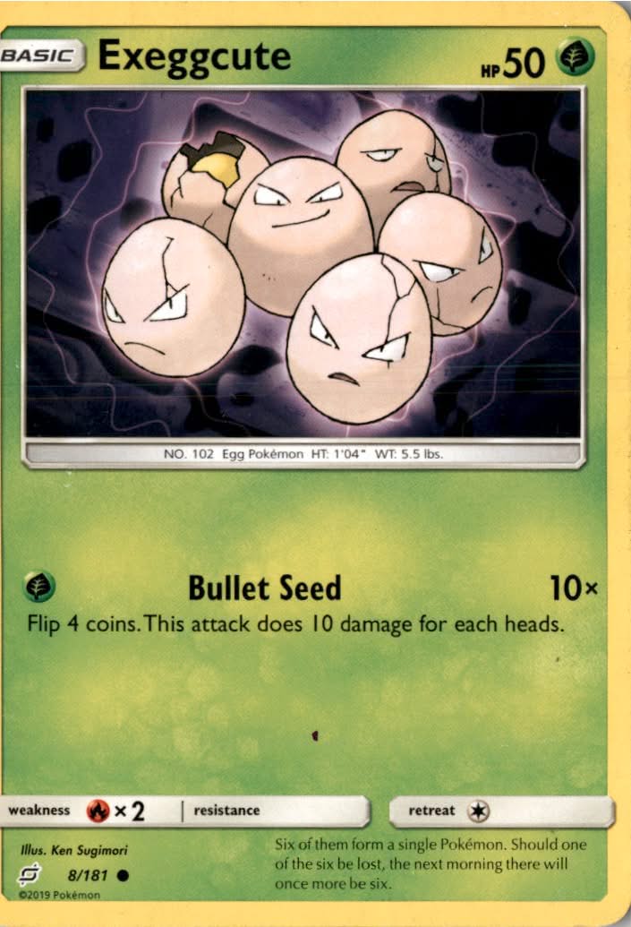 Exeggcute #8/181 - Team Up - Pokemon - Common - Lightly Played