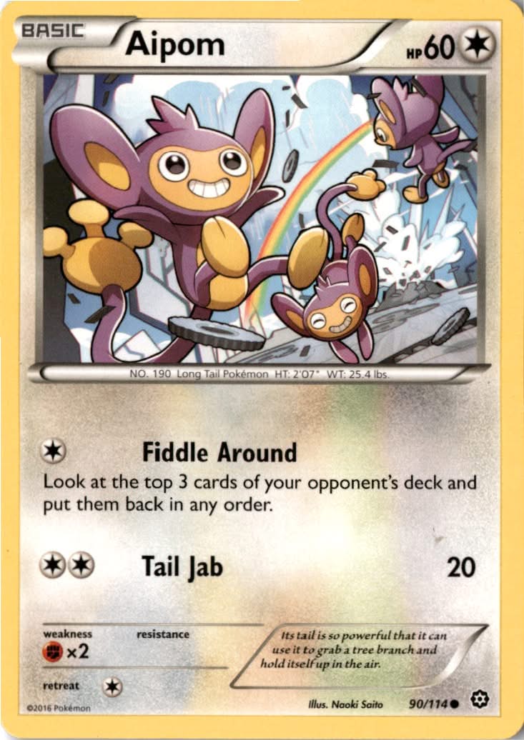 Aipom #90/114 - Steam Siege - Pokemon - Common - Near Mint