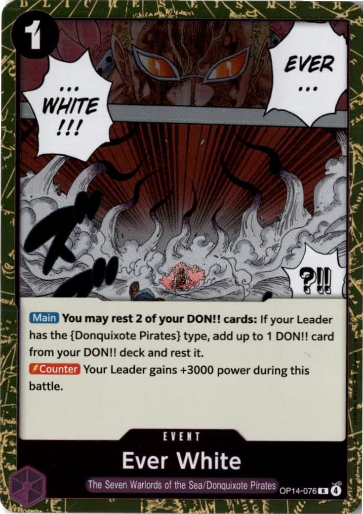 Ever White #OP14-076 - The Azure Sea's Seven - One Piece Card Game - Rare - Near Mint