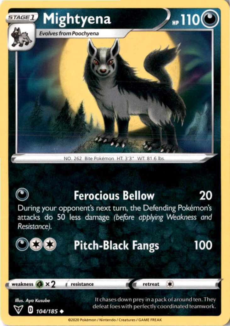 Mightyena #104/185 - Vivid Voltage - Pokemon - Uncommon - Near Mint