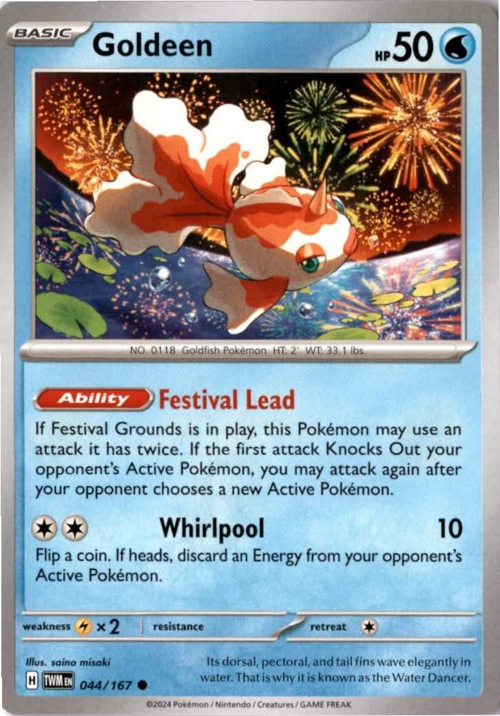 Goldeen #044/167 - Twilight Masquerade - Pokemon - Common - Near Mint