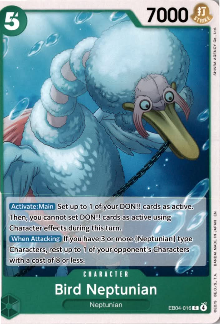 Bird Neptunian (OP14 Reprint) #EB04-016 - The Azure Sea's Seven - One Piece Card Game - Common - Near Mint
