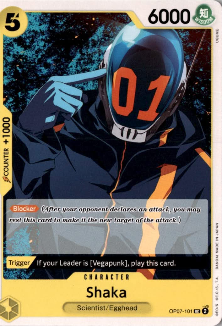 Shaka #OP07-101 - 500 Years in the Future - One Piece Card Game - Uncommon - Near Mint
