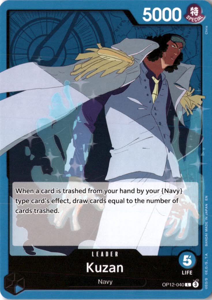 Kuzan #OP12-040 - Legacy of the Master - One Piece Card Game - Leader - Near Mint