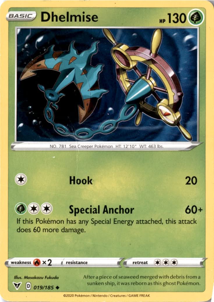 Dhelmise #19/185 - Vivid Voltage - Pokemon - Uncommon - Near Mint
