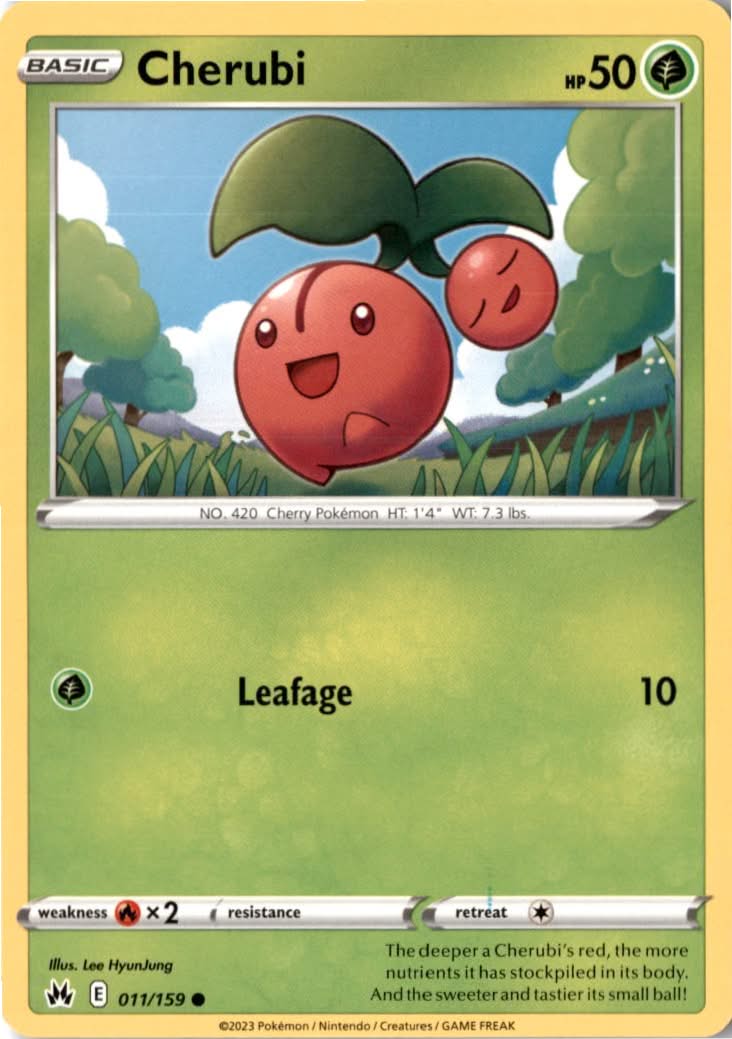 Cherubi #011/159 - Crown Zenith - Pokemon - Common - Near Mint