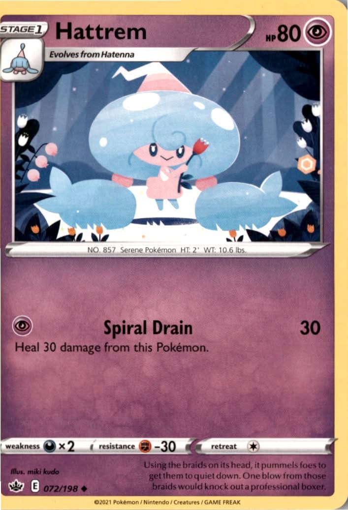 Hattrem #72/198 - Chilling Reign - Pokemon - Uncommon - Near Mint