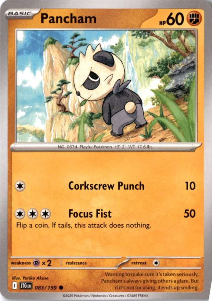 Pancham #083/159 - Journey Together - Pokemon - Common - Near Mint