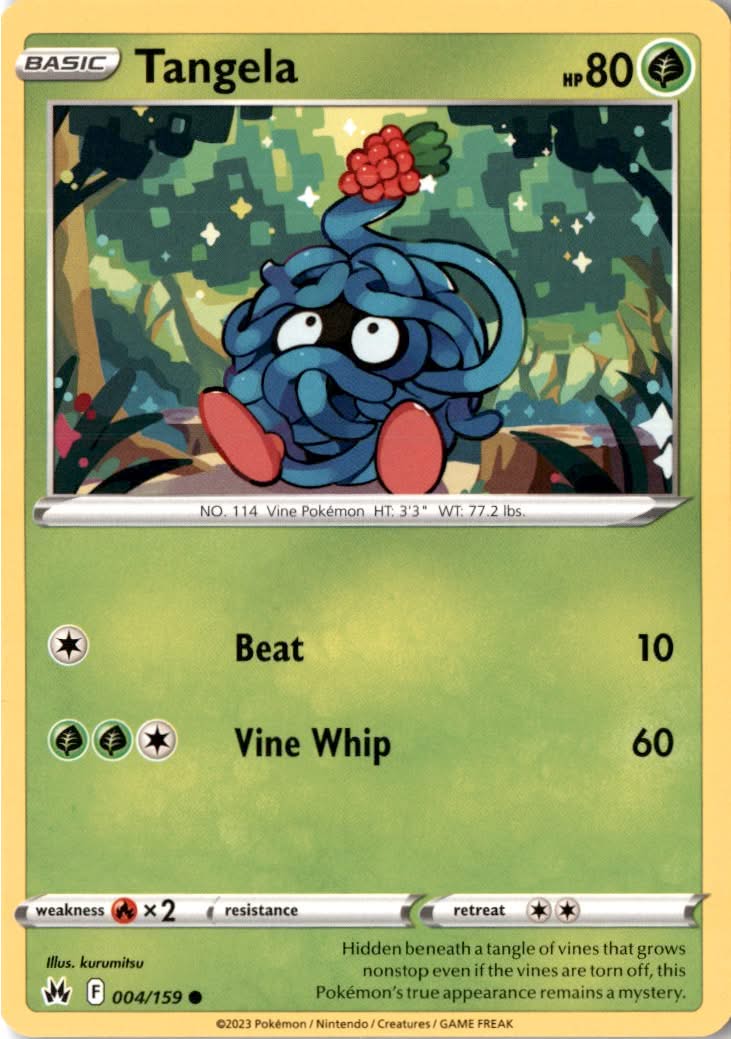 Tangela #004/159 - Crown Zenith - Pokemon - Common - Near Mint