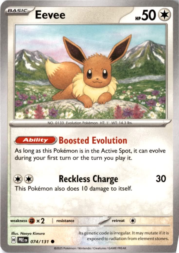 Eevee #074/131 - Prismatic Evolutions - Pokemon - Common - Near Mint