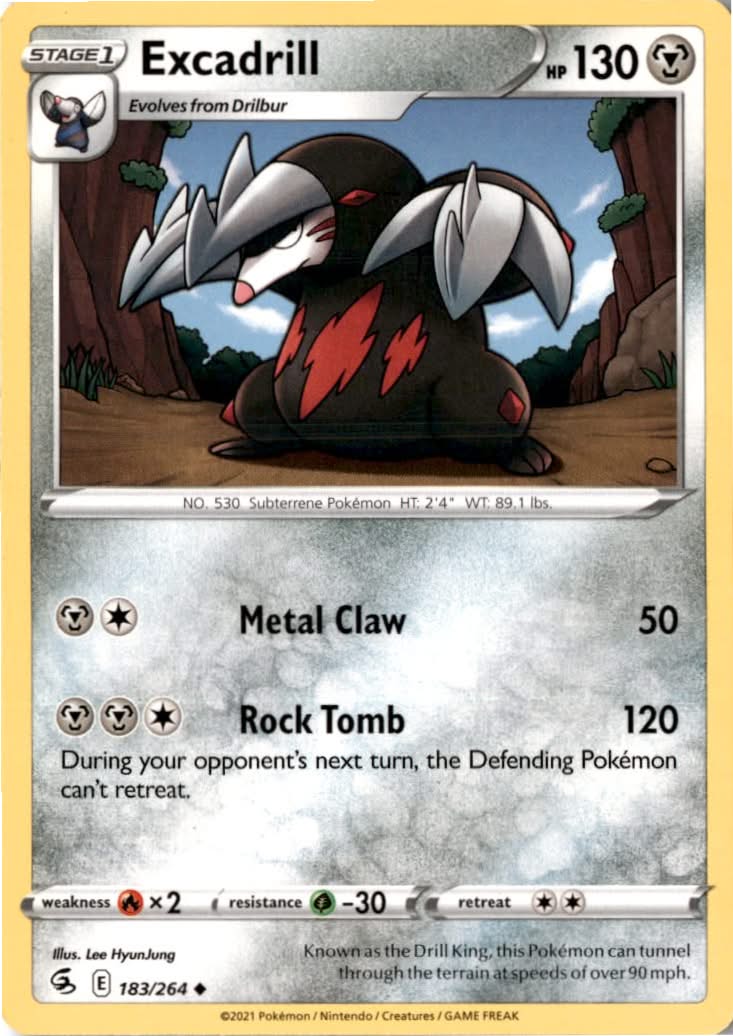 Excadrill #183/264 - Fusion Strike - Pokemon - Uncommon - Near Mint