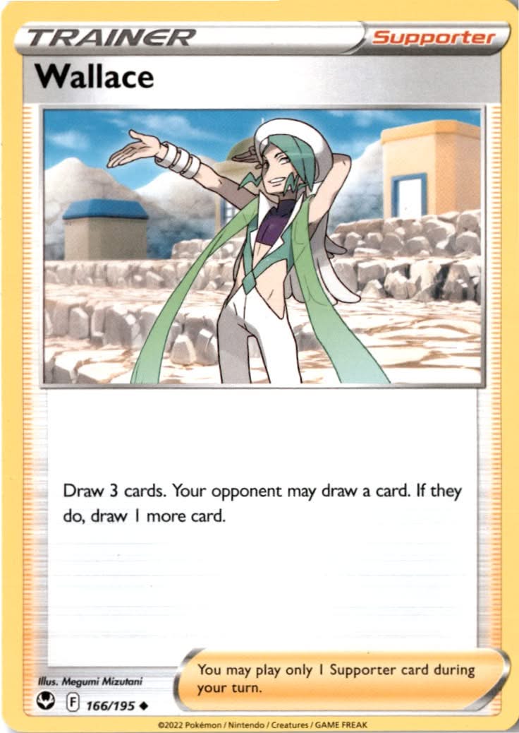 Wallace #166/195 - Silver Tempest - Pokemon - Uncommon - Near Mint