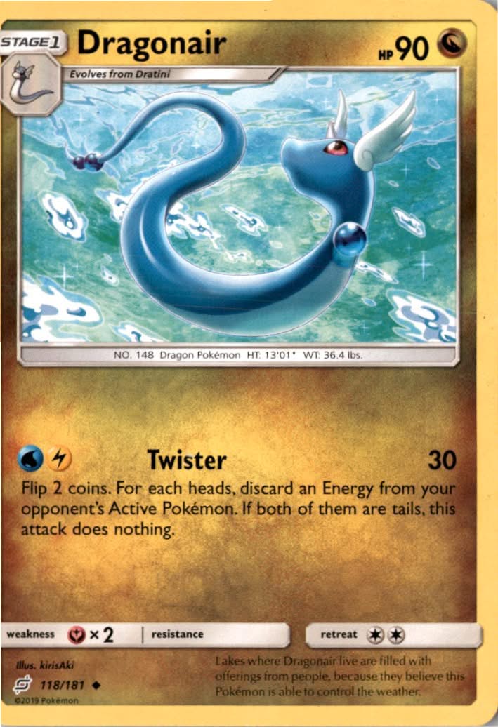 Dragonair #118/181 - Team Up - Pokemon - Uncommon - Lightly Played
