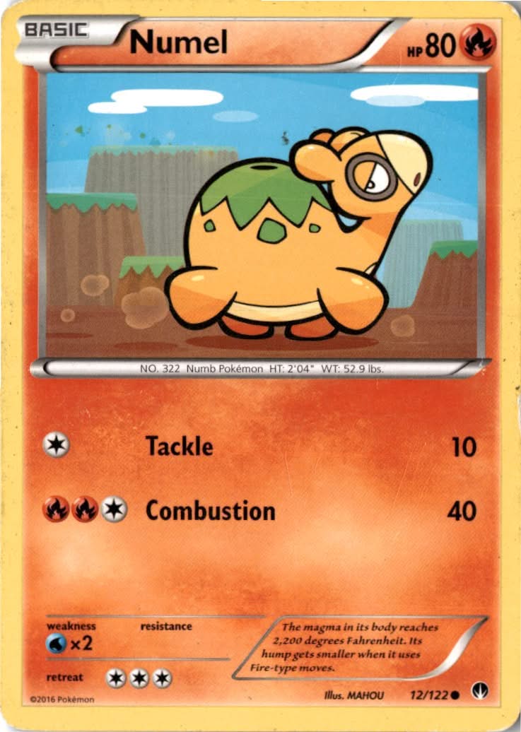Numel #12/122 - BREAKpoint - Pokemon - Common - Moderately Played