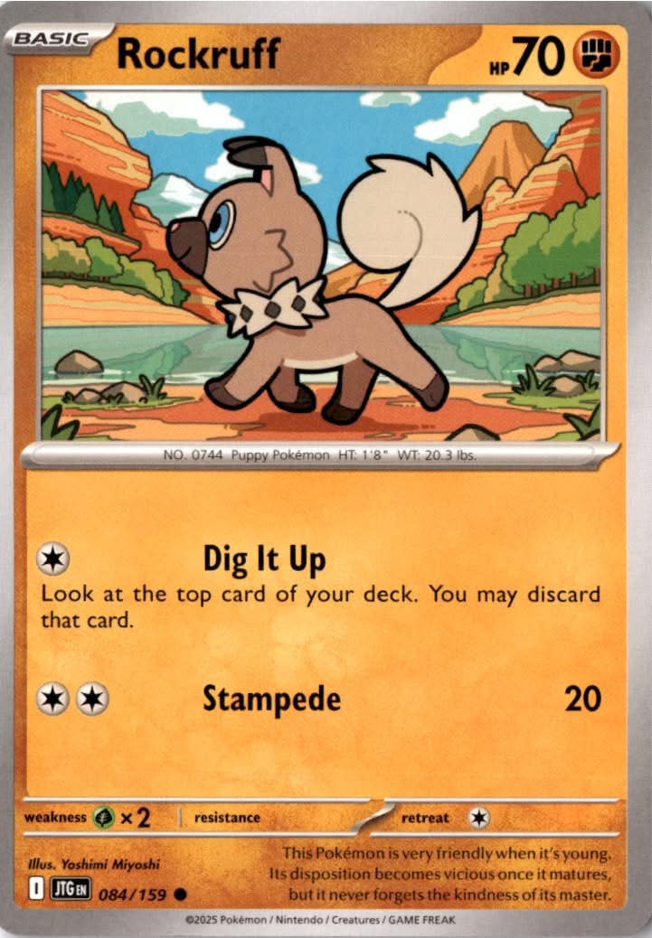 Rockruff #084/159 - Journey Together - Pokemon - Common - Near Mint