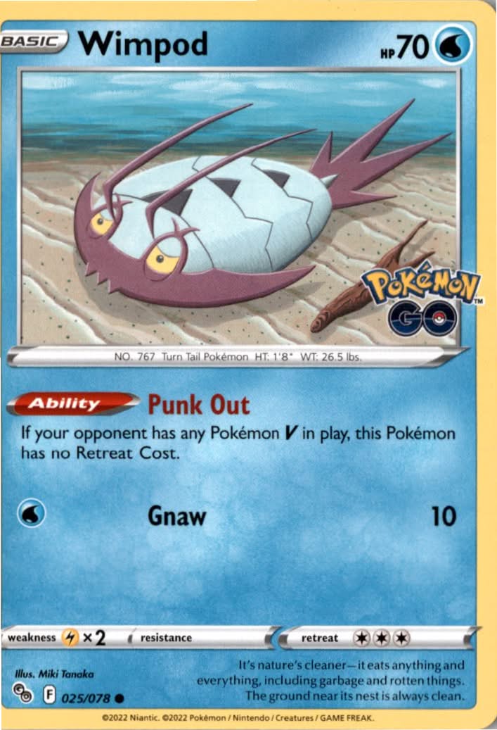 Wimpod #025/78 - Pokémon GO - Pokemon - Common - Near Mint