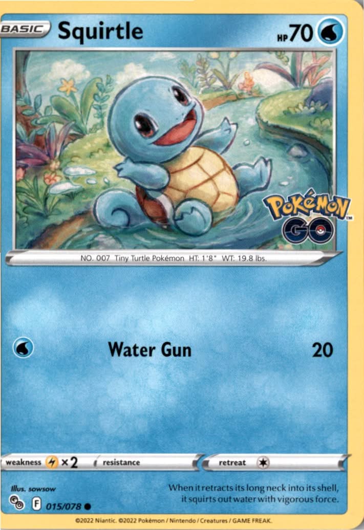 Squirtle #015/78 - Pokémon GO - Pokemon - Common - Near Mint