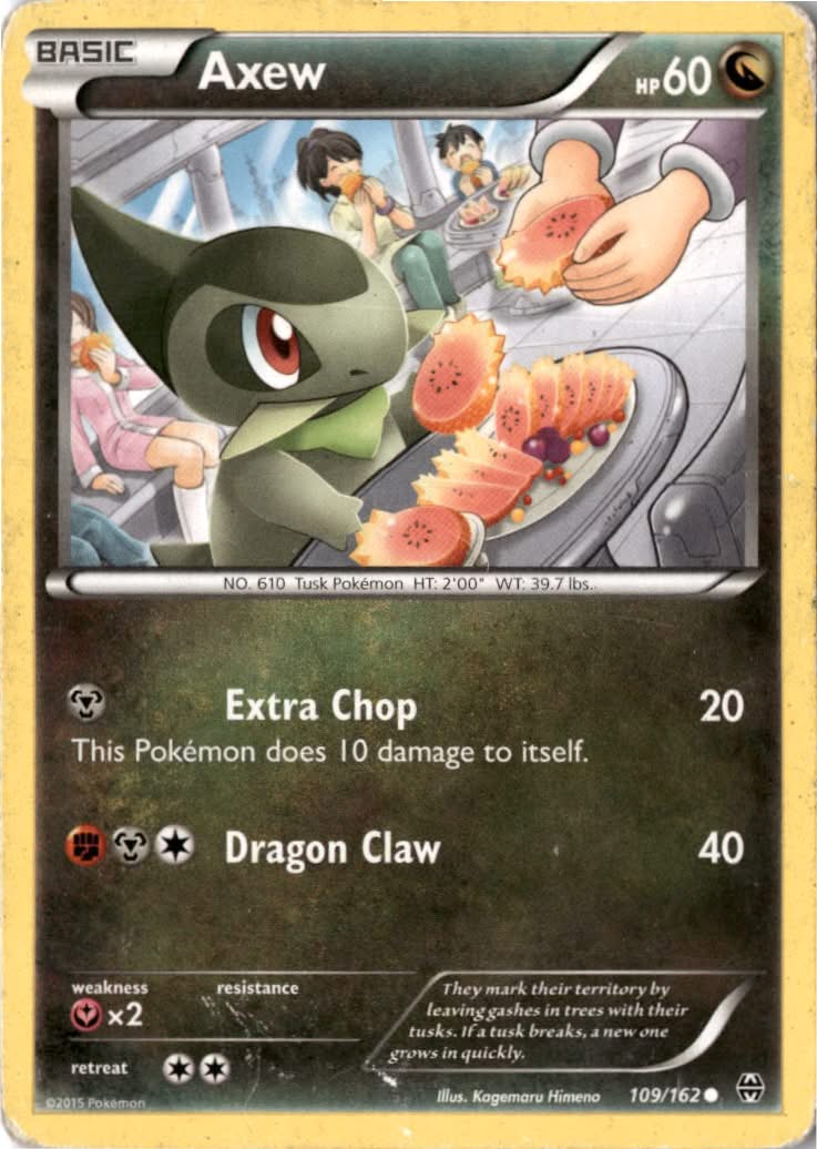 Axew #109/162 - BREAKthrough - Pokemon - Common - Moderately Played
