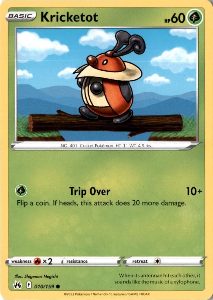 Kricketot #010/159 - Crown Zenith - Pokemon - Common - Near Mint
