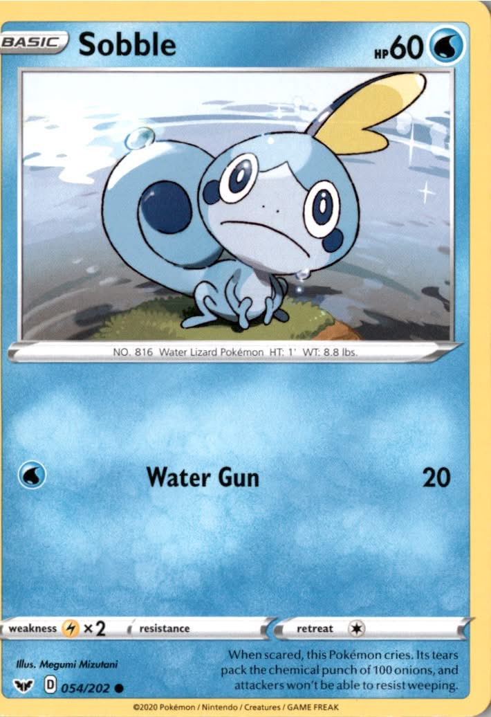 Sobble #54/202 - Sword & Shield - Pokemon - Common - Near Mint
