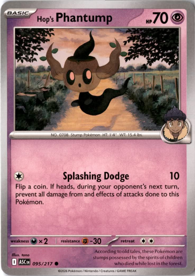 Hop's Phantump #095/217 - Ascended Heroes - Pokemon - Common - Near Mint