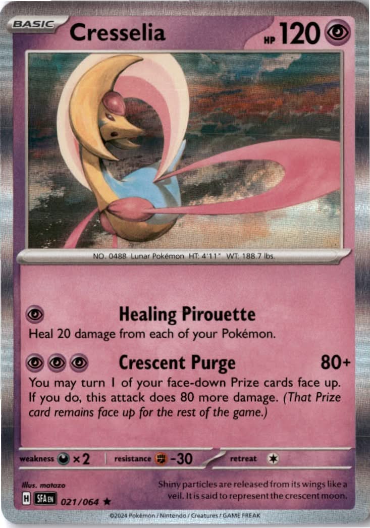 Cresselia #021/64 - Shrouded Fable - Pokemon - Rare - Near Mint