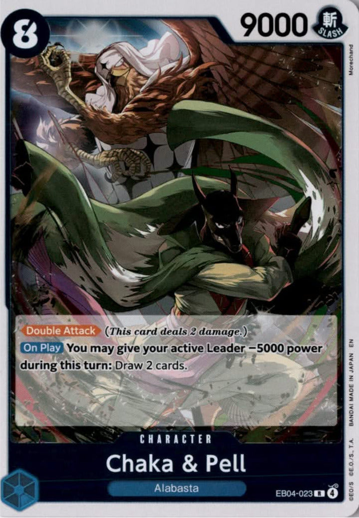 Chaka & Pell (OP14 Reprint) #EB04-023 - The Azure Sea's Seven - One Piece Card Game - Rare - Near Mint