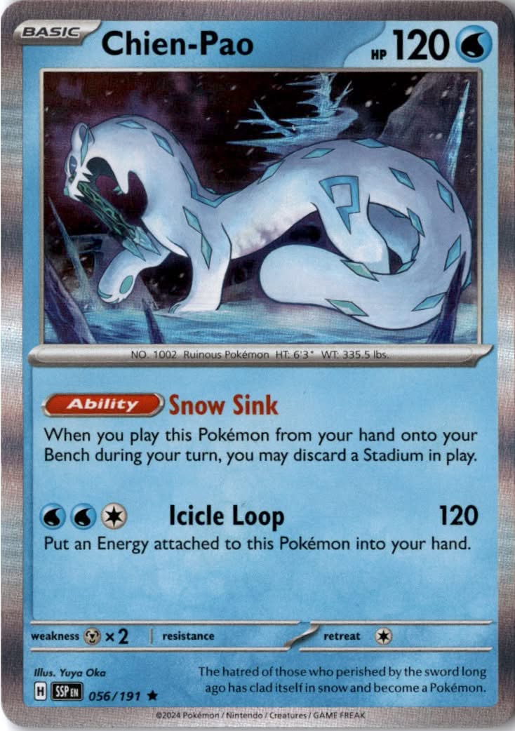 Chien-Pao #056/191 - Surging Sparks - Pokemon - Rare - Near Mint