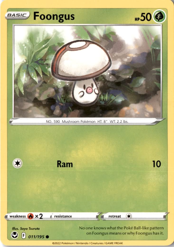 Foongus #011/195 - Silver Tempest - Pokemon - Common - Near Mint