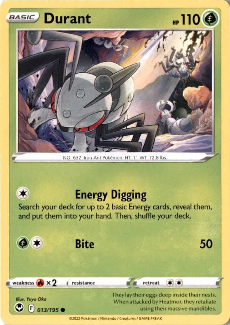 Durant #013/195 - Silver Tempest - Pokemon - Common - Near Mint