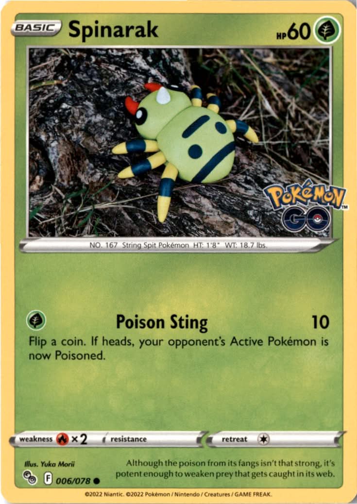 Spinarak #006/78 - Pokémon GO - Pokemon - Common - Near Mint
