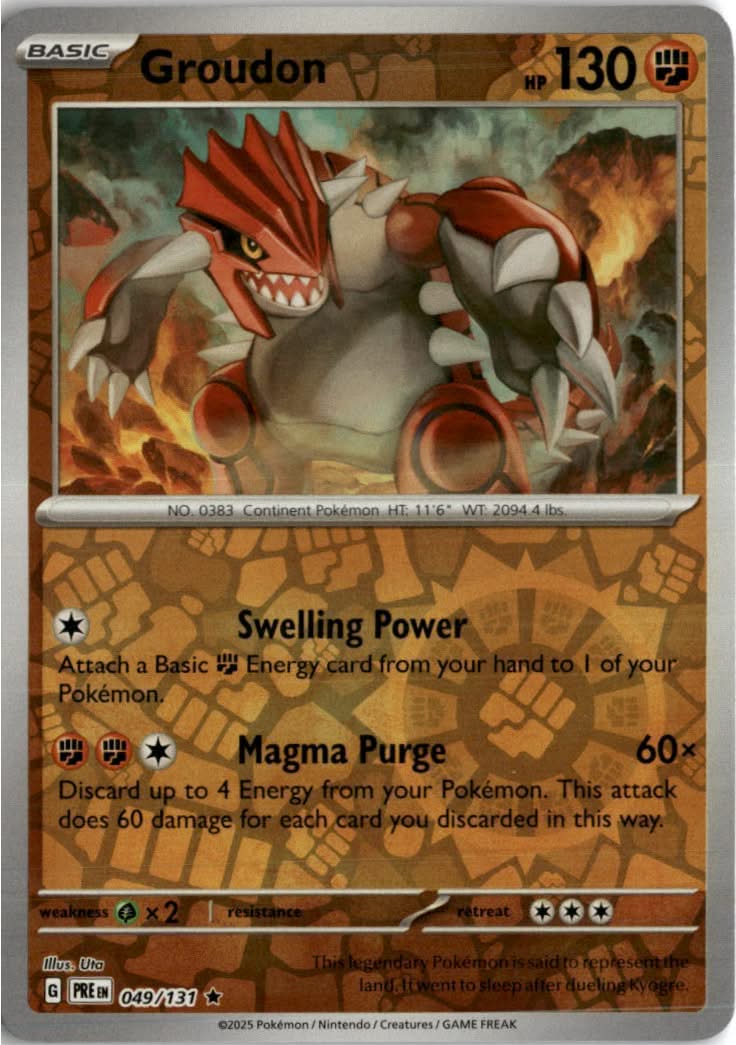 Groudon #049/131 - Prismatic Evolutions - Pokemon - Rare - Near Mint