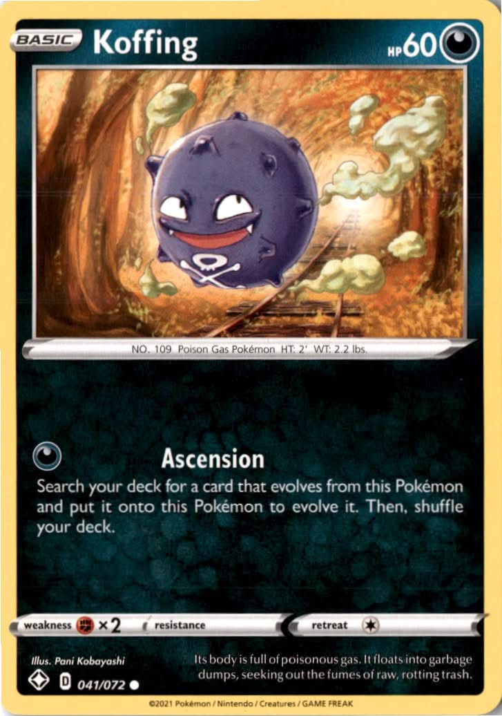 Koffing #41/72 - Shining Fates - Pokemon - Common - Near Mint
