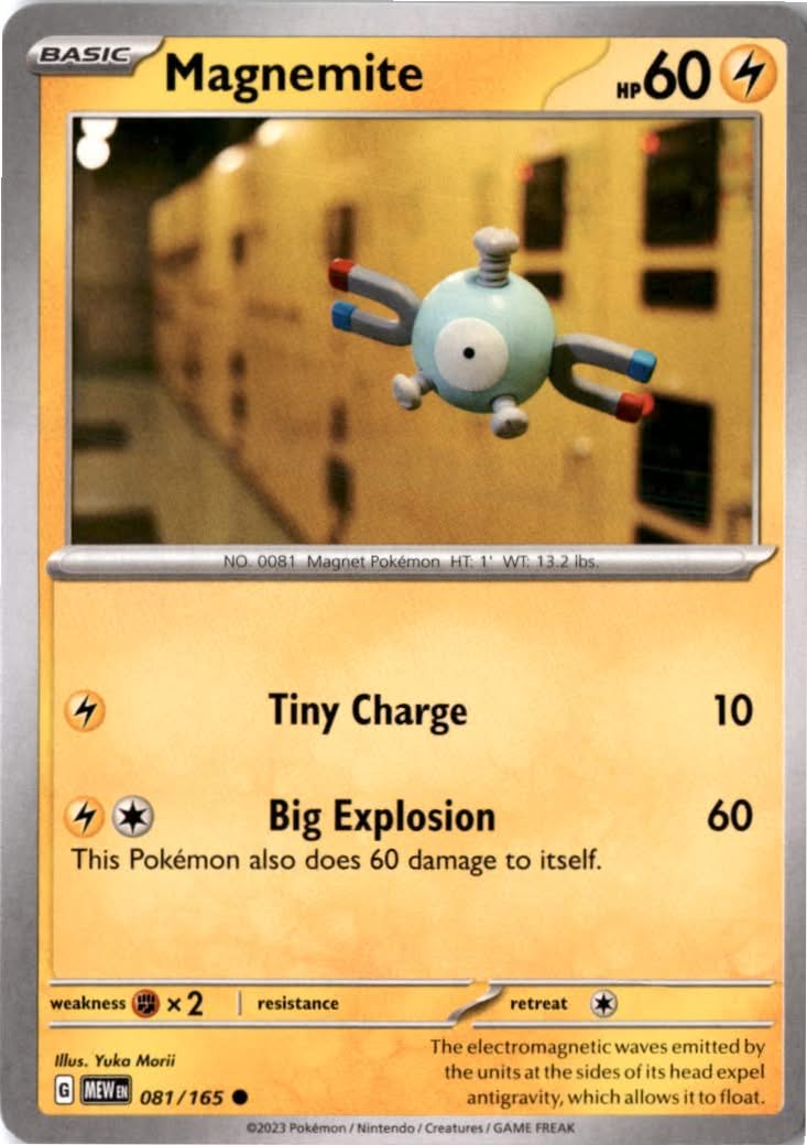 Magnemite #081/165 - 151 - Pokemon - Common - Near Mint