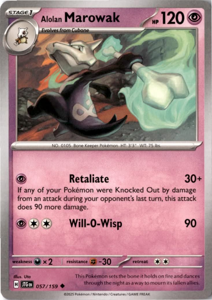 Alolan Marowak #057/159 - Journey Together - Pokemon - Uncommon - Near Mint
