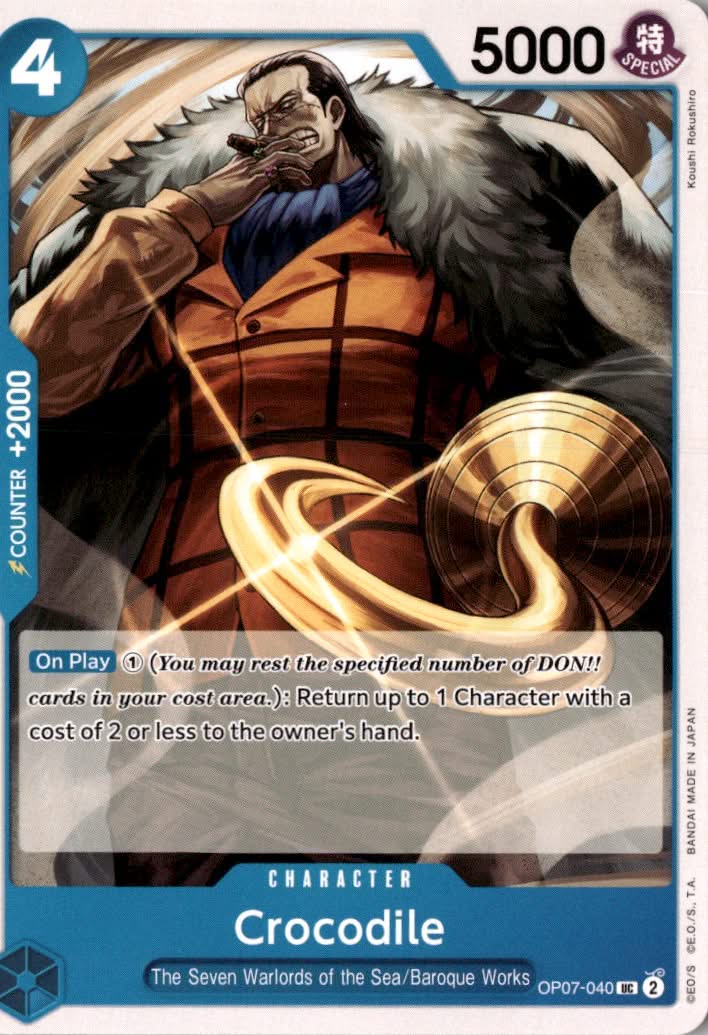 Crocodile #OP07-040 - 500 Years in the Future - One Piece Card Game - Uncommon - Near Mint